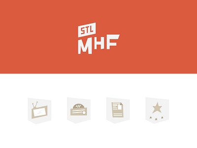 STLMHF Icons branding icons lettering logo orange vintage