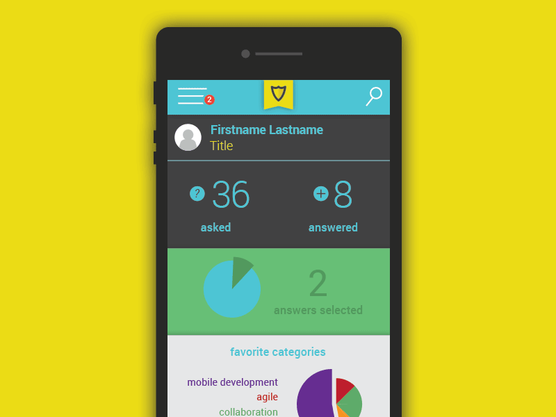 Quest Profile animated app dashboard gamification medieval mobile