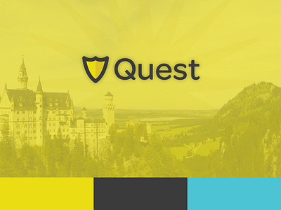 Quest app branding icon medieval mobile shield