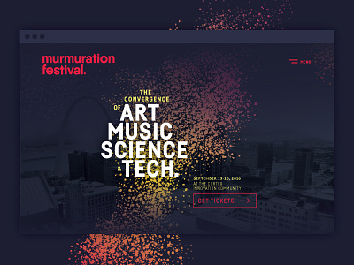 Music & Thought Festival animation dark festival hero interactive lineup menu music responsive tech typography web