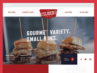 Tiny Burger Joint - Home burger food hero icons menu texture typography web