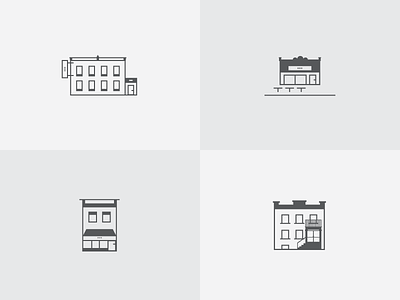 Architecture Icons architecture buildings flat iconography icons line real estate