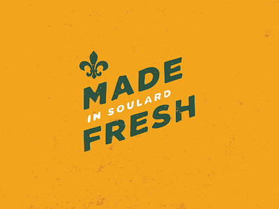 Made Fresh brand fleur de lis food icon stl type typography