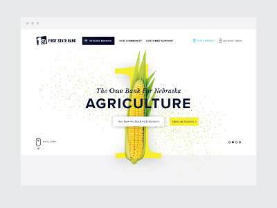 Regional Bank Website agriculture bank banking corn css finance hero responsive typography website