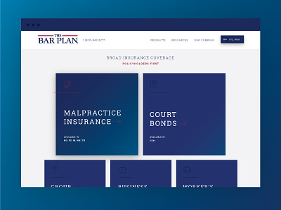 Insurance Product Website gradient insurance interior lawyer legal product professional service