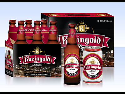 Rheingold Beer branding design logo package design packaging design