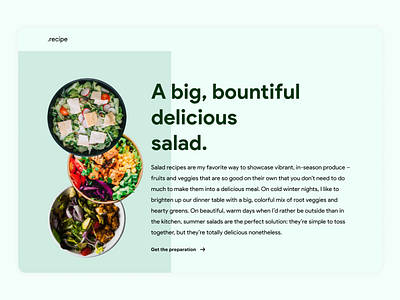 Recipe hero section cooking frontend graphic design hero hero section recipe ui ui design uidesign uiux ux web design webdesign website