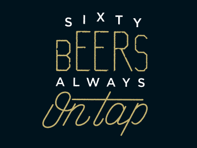 Always Beer Forever beer lockup typography