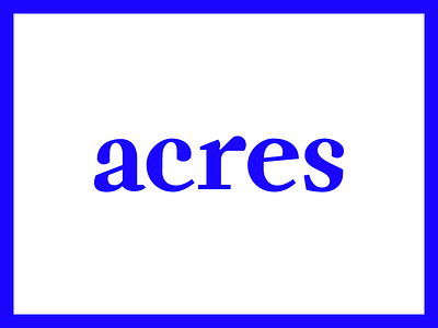 Acres