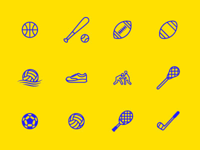 Sports Icons blue icons matt stevens sports web yellow