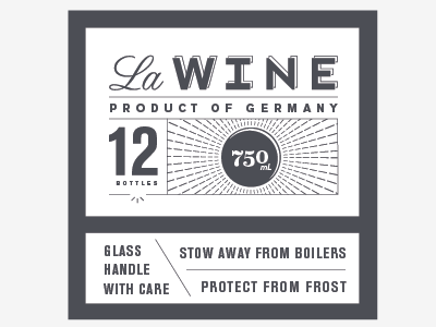 Product of Germany alcohol label packaging wine