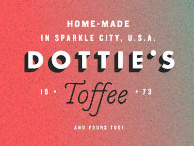 Sparkle City chocolate logo packaging toffee