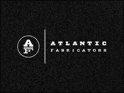 Atlantic Fabricators Round 1 altered vitesse black custom type logo white