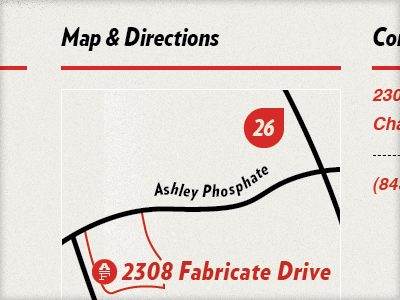 Map & Directions black map red tan verlag condensed black italic