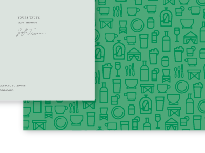 Oily collateral collateral green icons letterhead pattern print