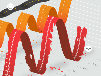Scarrrryyyyyy Roads graphs highways infographic roads