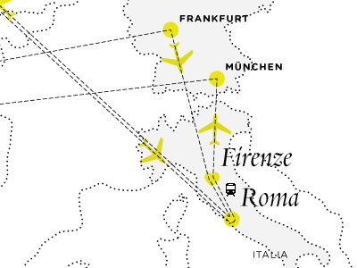 Infographicizing grey infographic lines map planes white yellow