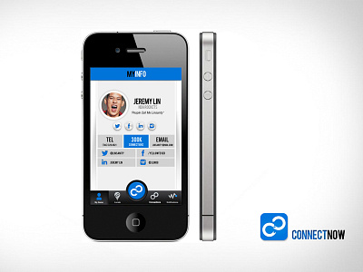 Contact Card app card connect now contact ios mobile page profile social media