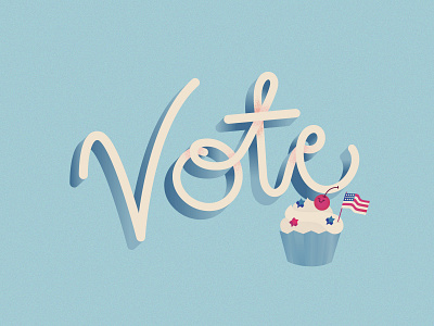 Planning this President's Day cupcake flag flag design handlettering handtype illustration president presidentsday typography vote voter
