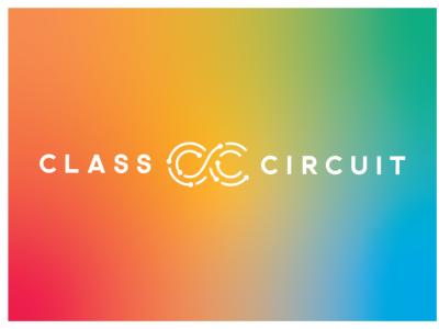 Logo Design for Class Circuit by Karly A. Design circuit class class circuit classes community logo logo design logos rainbow typography