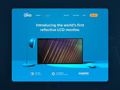 Reflective LCD Monitor homepage 3d homepage landing web website