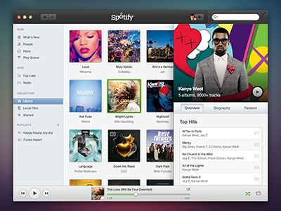 Spotify for Mac concept mac mac app mac redesign music os x os x app redesign sketch spotify spotify app spotify redesign