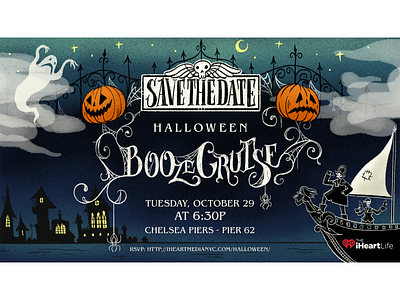 BOOze Cruise Halloween Party Invitation