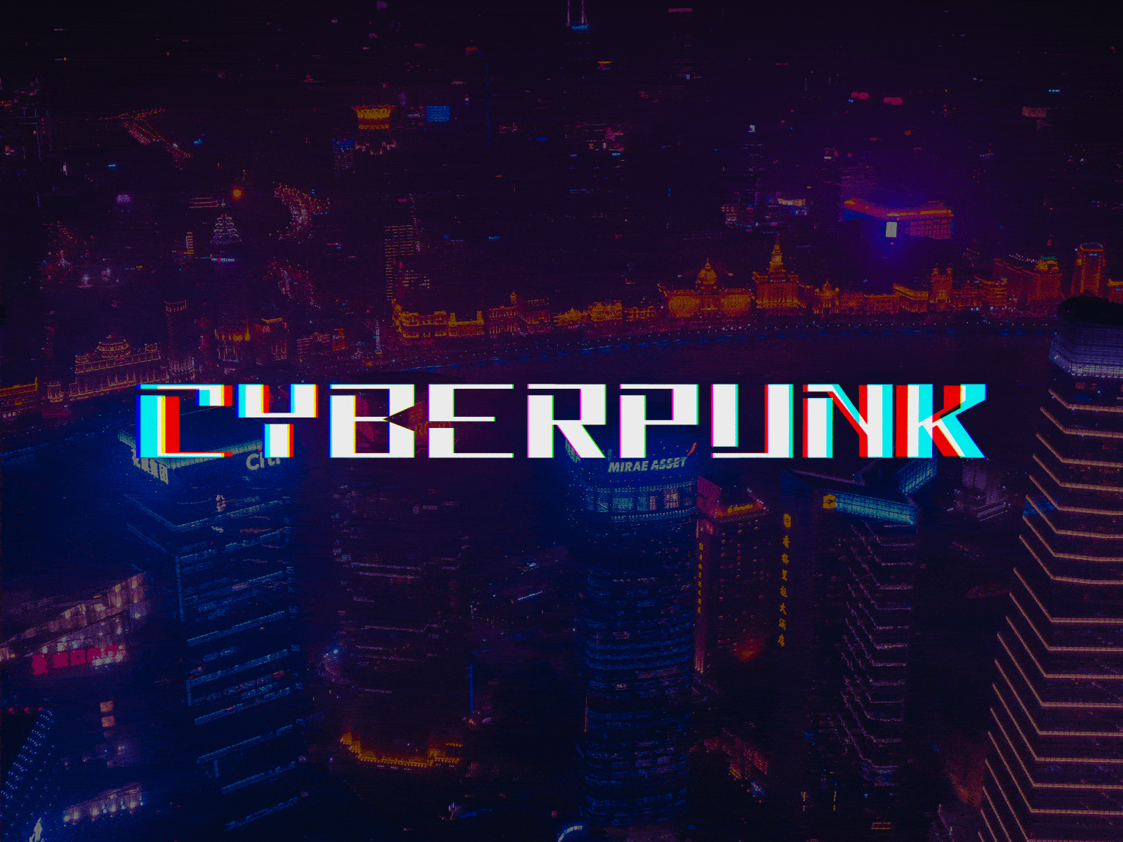 Cyberpunk Mood animation cyberpunk design glitch typography