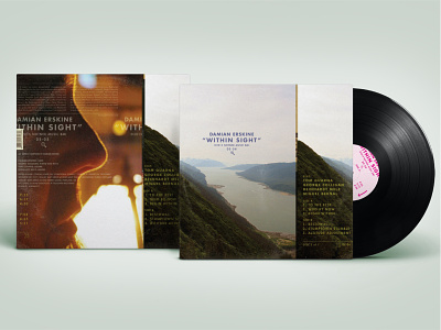 Damian Erskine – Within Sight album artwork album cover branding cover art graphic design music packaging design typography vinyl record
