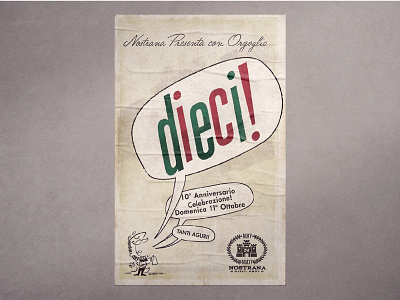 Nostrana 10 Year Anniversary branding food and beverage graphic design illustration vintage