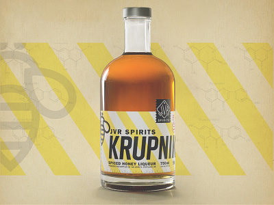 JVR Spirits – Krupnik branding food and beverage graphic design industrial krupnik label design logo design spirits vintage