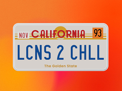 Old CA, LCNS 2 CHILL Illustration california design illustration label license typography