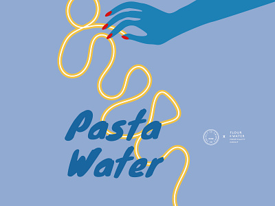 Pasta Water Label 2nd Version branding design flour illustration label typography water wine winelabel