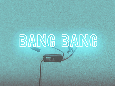 Neon “Bang Bang” Wine Label bang bang neon typography wine label