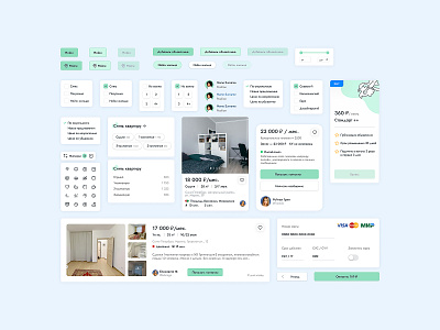 Ui-kit for rent service design interface makeevaflchallenge makeevaflchallenge4 real estate rent service ui ui kit ux