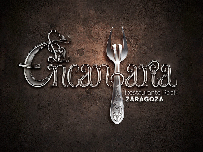 La EncanTaria | Rock Restaurant design horns illustration lettering logo magic metal restaurant rock the sign witches