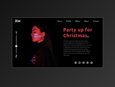 Minimalist UI design christmas dark design interace smooth ui uiue ux web