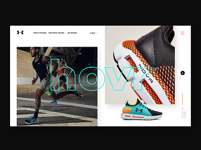 Under Armour Hovr - concept branding clean design running typography underarmour webdesign