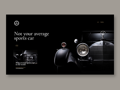 Mercedes Benz 710 Concept black car clean concept design mercedes benz sportscar webdesign