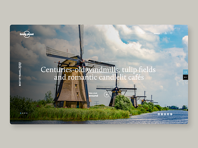 Lonely Planet-concept design lonely planet netherlands travel traveling typography ux webdesign