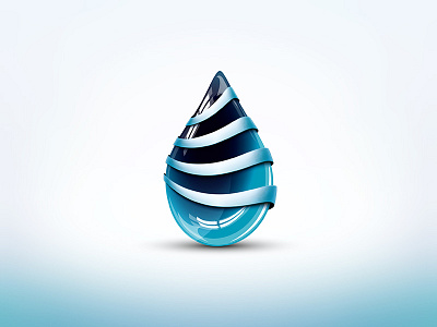 3D Vector Liquid Logo illustration teardrop tech vector water water drop