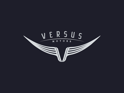 Versus Motors Logo airline automobile automotive aviation car engine exotic letter v sports car supercar vehicle wings