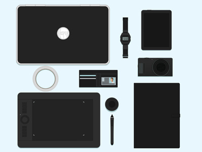 Essentials camera essentials laptop stuff tablet watch