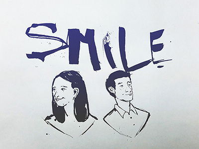 Smile art calligraphy cola colapen drawing happy ink letters pen people