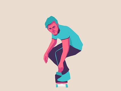 Skater animation colorful concentrations person ride sk8 skate skate board skater still trick