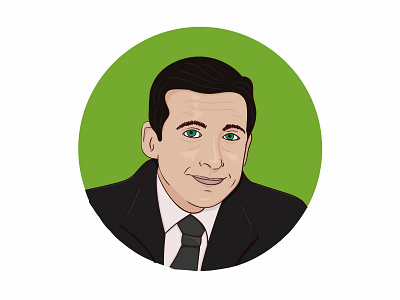 Michael Scott / Steve Carell actor character character illustration design flat graphic design illustration illustrator michael scott minimal steve carell the office tv show vector