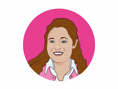 Pam Beesly / Jenna Fischer actor actress character character illustration design flat graphic design illustration illustrator jenna fischer minimal the office tv shows vector