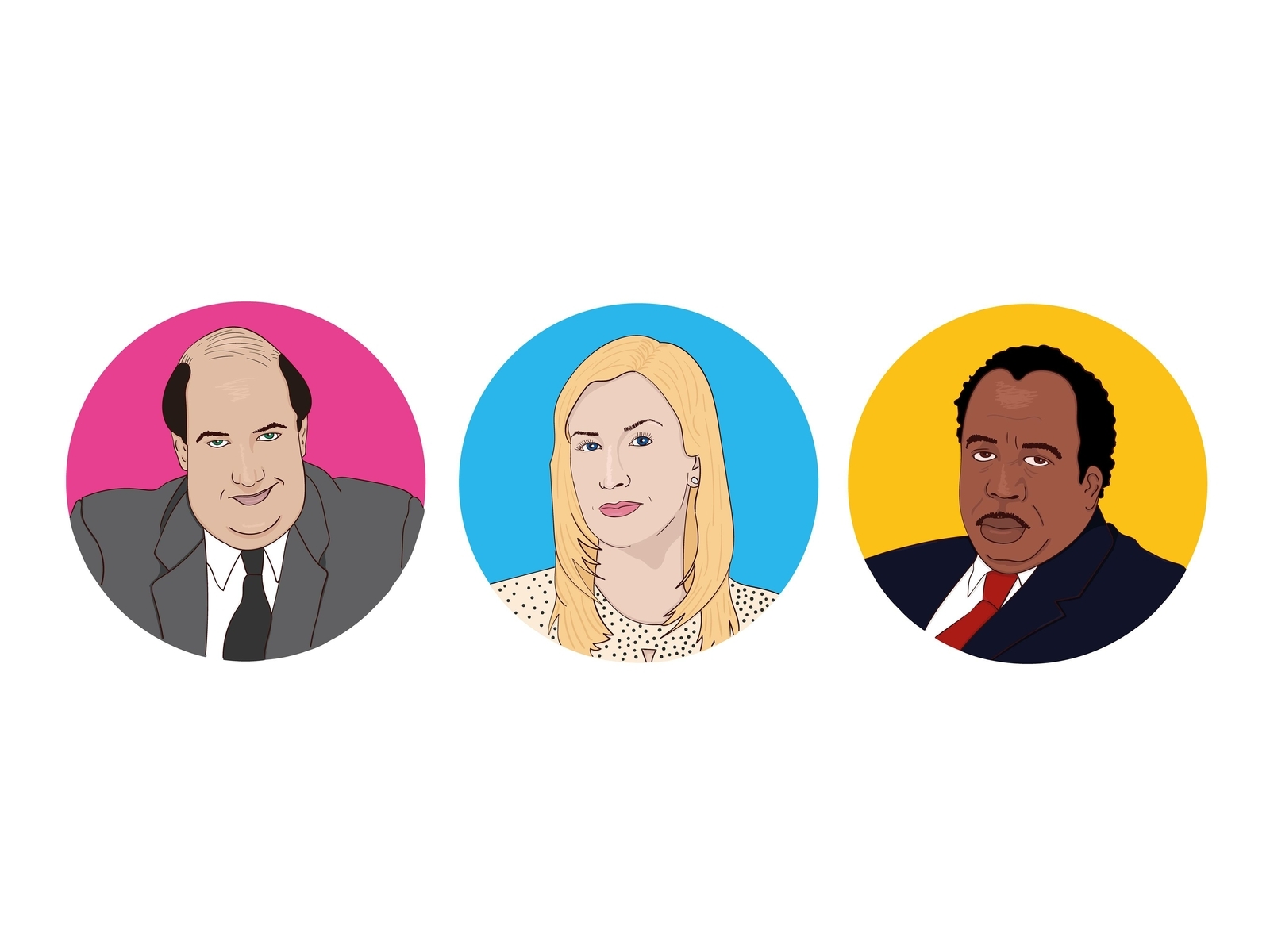 the office cast actor actress character character illustration design flat graphic design illustration illustrator minimal the office tv show vector