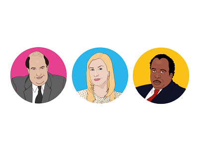 the office cast actor actress character character illustration design flat graphic design illustration illustrator minimal the office tv show vector