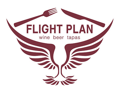 Flight Plan bar beer branding design logo restaurant vector wine